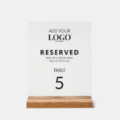 Reservierte Sitzplätze Minimal Modernes Restaurant Acrylschild (Vorderseite)