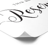 Reservierte Sitzplätze Unterschrift. Diese Zeile i Poster (Ecke)