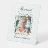 Reservierte Sitzplatzreservierung - Eukalyptus-Ged Sockelschild (Vorderseite)