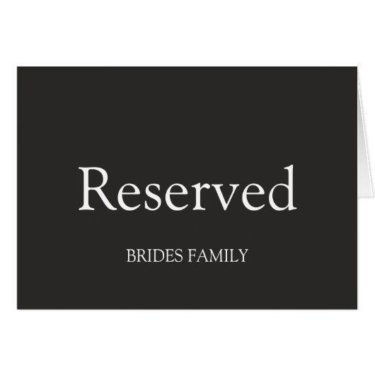 Reservierte Tabelle (Vorderseite (Horizontal))