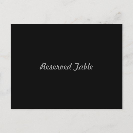 Reservierte Tabelle Postkarte (Vorderseite)