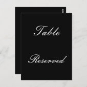 Reservierte Tabelle Postkarte (Vorne/Hinten)