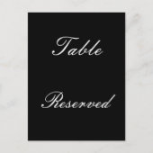 Reservierte Tabelle Postkarte (Vorderseite)