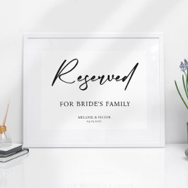 Reservierte Tabelle Printable Wedding Sign Poster
