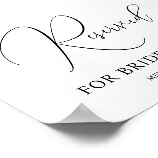 Reservierte Tabelle Printable Wedding Sign Poster (Ecke)