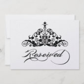 Reservierte Tabelle unterzeichnen herein Einladung (Rückseite)