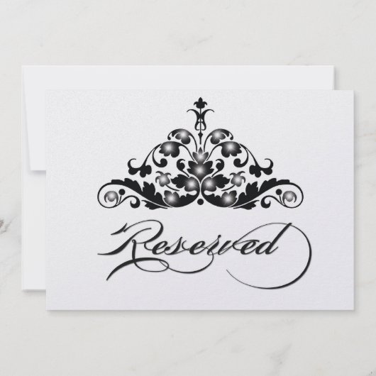 Reservierte Tabelle unterzeichnen herein Einladung (Rückseite)