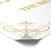 Reservierte Tafelhochzeit | Moderne Kalligrafie Poster (Ecke)