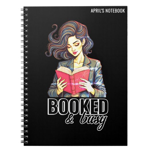 Reservierte und belebte Avid Book Reader Club Blac Notizblock (Vorderseite)