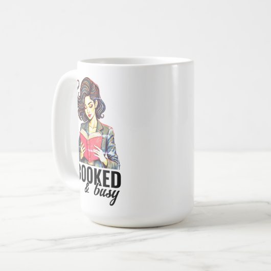 Reservierte und belebte Avid Book Reader Club Wome Kaffeetasse (Vorderseite Links)
