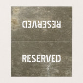 Reservierte Zelt-Karten - Beton Visitenkarten (Außenseite Aufgefaltet)