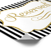 Reservierter schwarzer Goldrand Poster (Ecke)