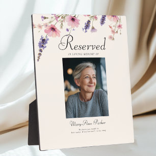 Reservierter Sitz - Foto Gedenk Beige Hochzeit Fotoplatte
