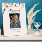 Reservierter Sitz - Fotodenkmal Beige Hochzeit Fotoplatte (Seite)