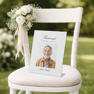 Reservierter Sitz - Hochzeitsfoto zur Erinnerung Sockelschild