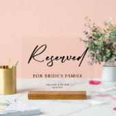 Reservierter Tisch Hochzeit Acrylschild (Hochzeit)