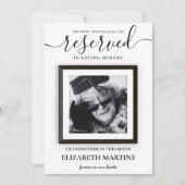 Reserviertes Foto für das Sign-up für Hochzeitsstu Einladung (Vorderseite)