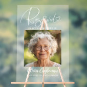 Reserviertes Foto für die Gedenkfeier Mattiert Acrylschild (Neutral)