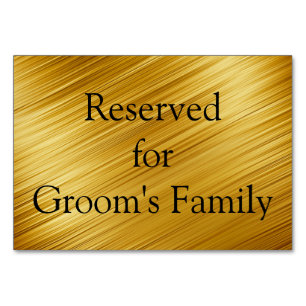 Reserviertes Grafisches Gold Tischnummer