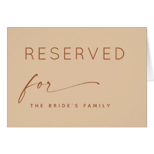 Reserviertes Hochzeitsschild   Minimal Warm Peach 
