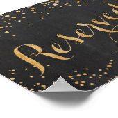 Reserviertes Hochzeitsszeichen Poster (Ecke)