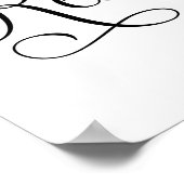 Reserviertes Hochzeitsszeichen Poster (Ecke)
