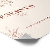 Reserviertes Hochzeitsszeichen Poster (Ecke)