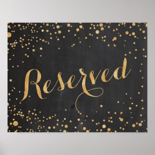 Reserviertes Hochzeitsszeichen Poster
