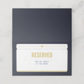 Reserviertes Hochzeitstich Platzkarte (Außenseite Aufgefaltet)
