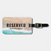 Reserviertes Meer und Sand Geschenk Sommerurlaub S Gepäckanhänger (Vorderseite horizontal)