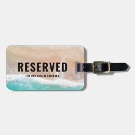 Reserviertes Meer und Sand Geschenk Sommerurlaub S Gepäckanhänger