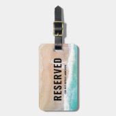 Reserviertes Meer und Sand Geschenk Sommerurlaub S Gepäckanhänger (Vorderseite vertikal)