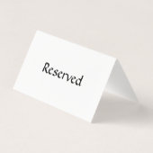 Reserviertes Tabellen-Zeichen Visitenkarten (Rückseite)