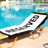Reserviertes weißes Schwarzstrand-Handtuch Strandtuch