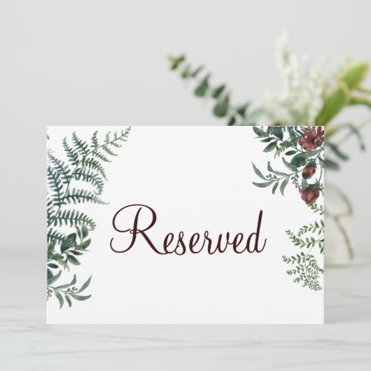 Reserviertes Zeichen Einladung (Stehend Vorderseite)