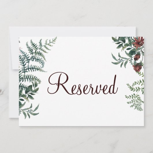 Reserviertes Zeichen Einladung (Rückseite)