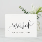 Reserviertes Zeichen - Liebliche Kalligrafie Einladung (Stehend Vorderseite)