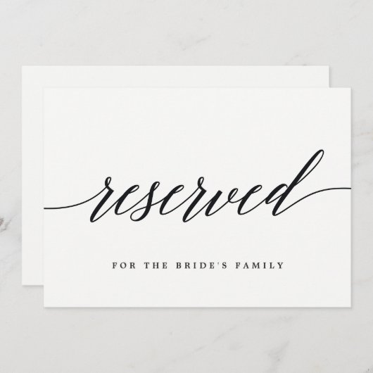 Reserviertes Zeichen - Modernes Skript (Vorne/Hinten)