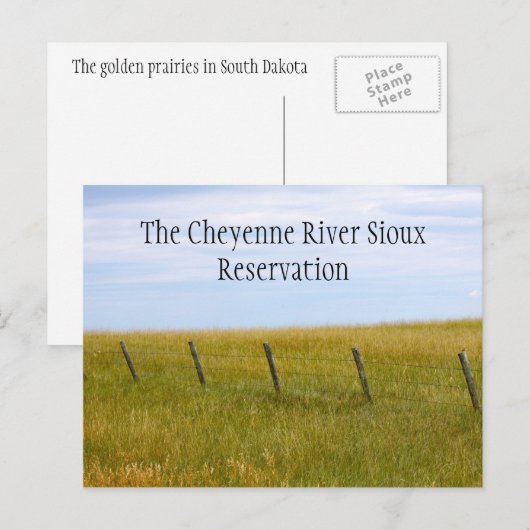 Reservierung Cheyenne River Sioux Postkarte (Vorne/Hinten)
