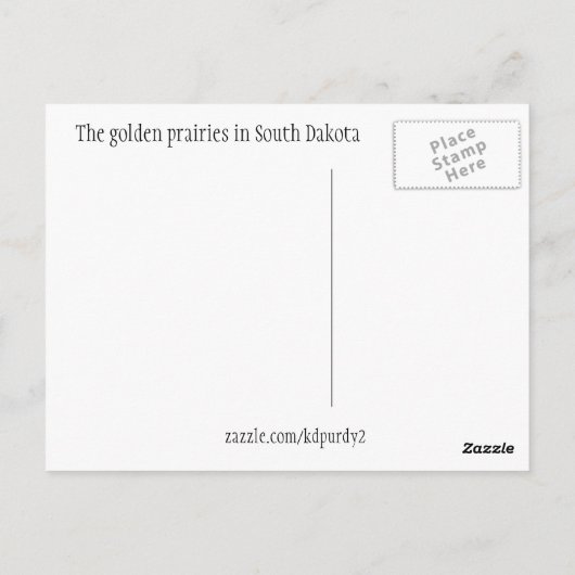 Reservierung Cheyenne River Sioux Postkarte (Rückseite)