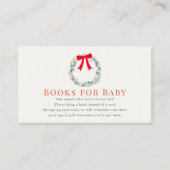 Reservierung für Holiday Wreath Baby Shower Begleitkarte (Vorderseite)