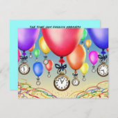 RESERVIERUNG PARTY EINLADUNG ~ BALLOONS & WATCHEN! (Vorne/Hinten)