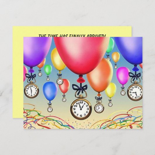 RESERVIERUNG PARTY EINLADUNG ~ BALLOONS & WATCHEN! (Vorne/Hinten)