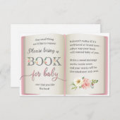 Reservierungs-Baby-Girl-Dusche Pink-Anforderungska Begleitkarte (Vorne/Hinten)