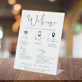 Reservierungsinformationen für Hotelgäste Sockelschild