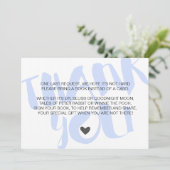 Reservierungskarte für Babydusche Einladung (Stehend Vorderseite)