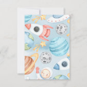 Reservierungskarte für das Weltraumbuch für Babydu Einladung (Rückseite)