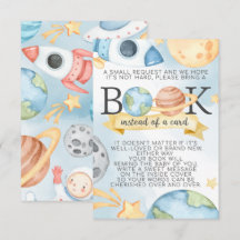 Reservierungskarte für das Weltraumbuch für Babydu