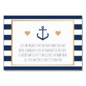 Reservierungskarte für Nautic Baby Shows - Ankerpl Tischnummer (Vorderseite)