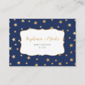 Reservierungskarte für Navy Gold Stars Visitenkarte (Rückseite)